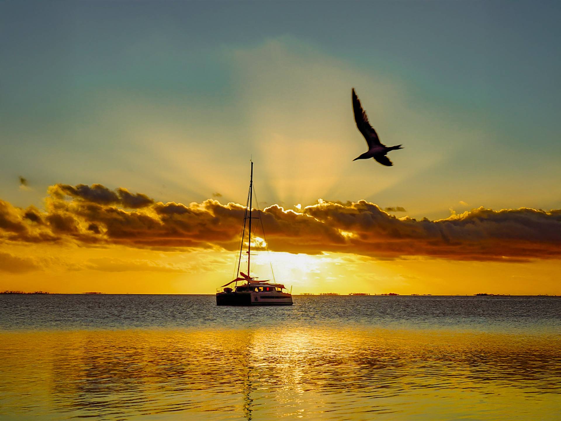 Liberté-Aventure-Hélia-44-catamaran-Fountaine-Pajot-Gagnant-Concours-Photos-coucher-de-soleil